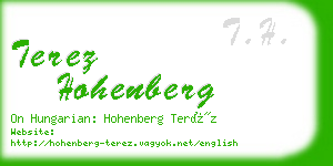 terez hohenberg business card